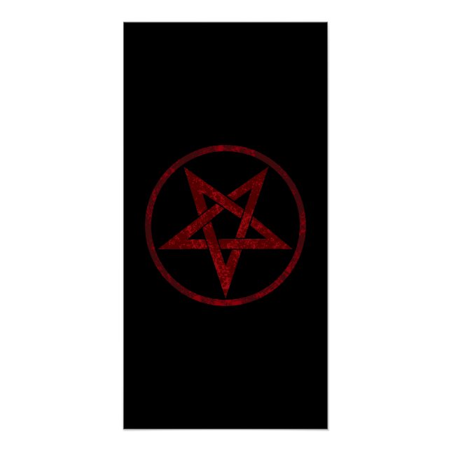 Red Devil Pentagram Poster (Vorderseite)