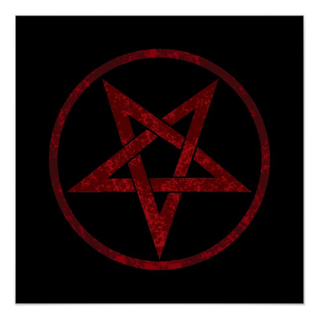 Red Devil Pentagram Poster (Vorderseite)