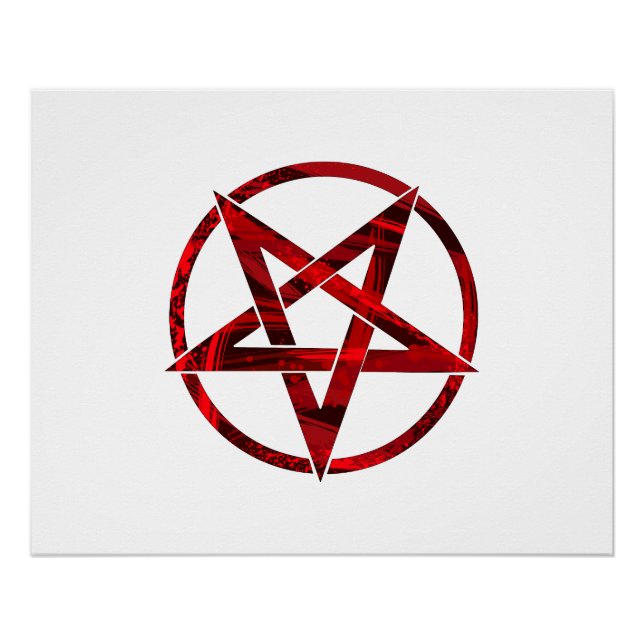 Red Devil Pentagram Poster (Vorderseite)