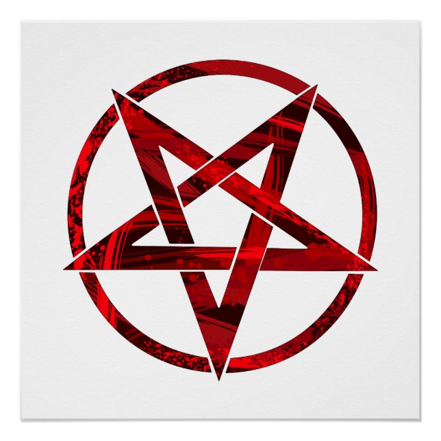 Red Devil Pentagram Poster (Vorderseite)