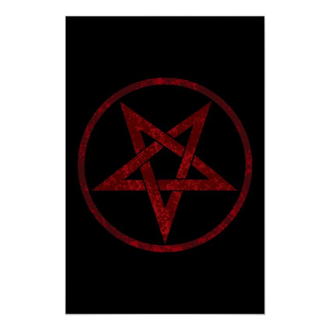 Red Devil Pentagram Poster (Vorderseite)