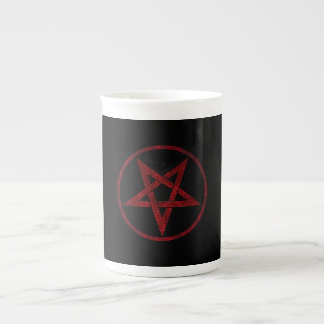 Red Devil Pentagram Prozellantasse (Vorderseite)