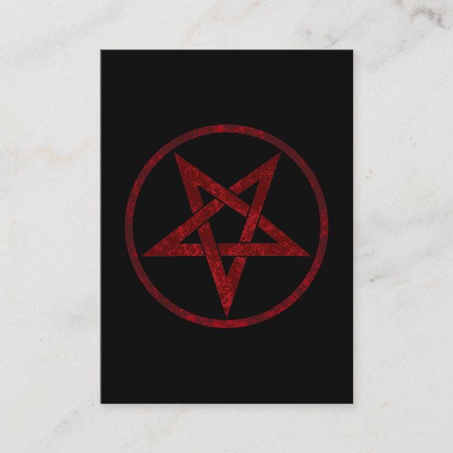 Red Devil Pentagram Rabattkarte (Vorderseite)