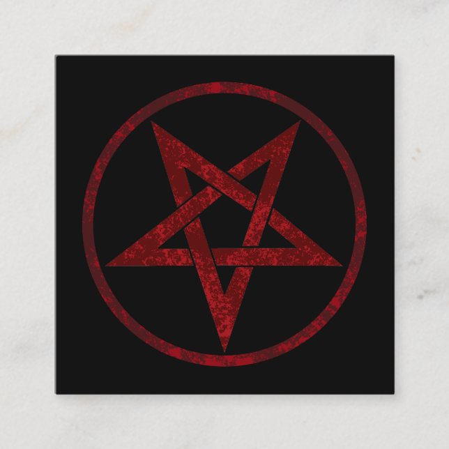 Red Devil Pentagram Rabattkarte (Vorderseite)