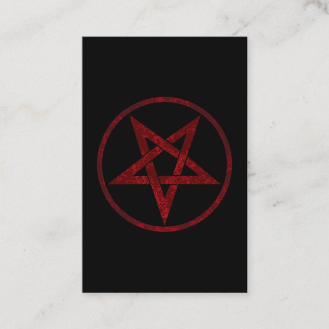 Red Devil Pentagram Rabattkarte (Vorderseite)