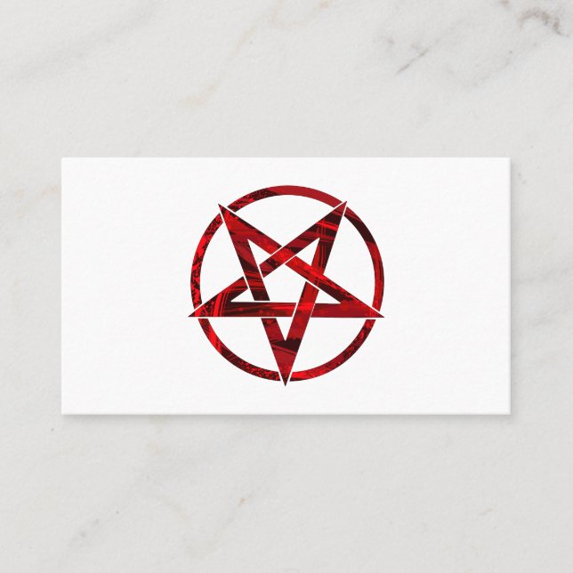 Red Devil Pentagram Rabattkarte (Vorderseite)