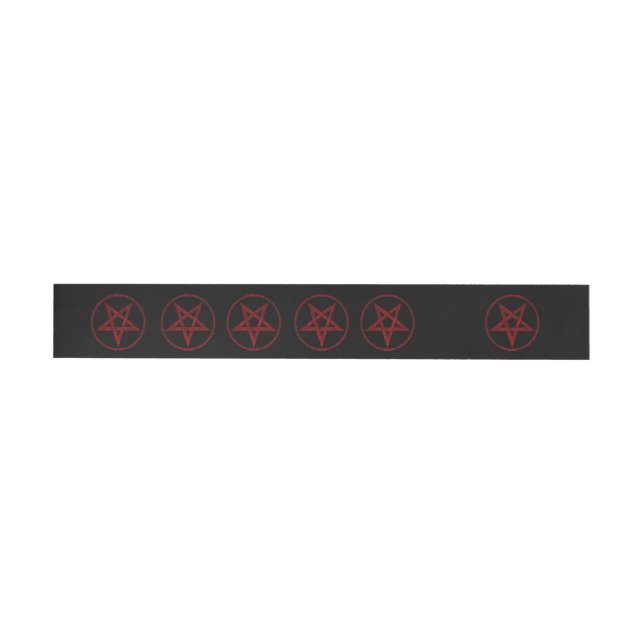 Red Devil Pentagram Rundum-Adressaufkleber (Person)