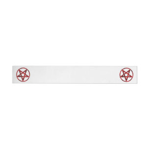 Red Devil Pentagram Rundum-Adressaufkleber