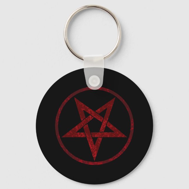Red Devil Pentagram Schlüsselanhänger (Vorderseite)