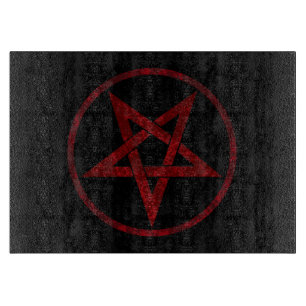 Red Devil Pentagram Schneidebrett