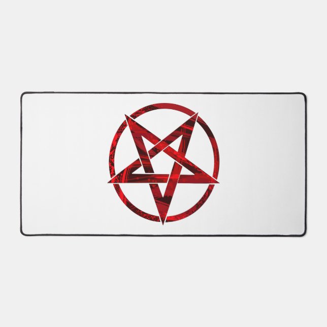 Red Devil Pentagram Schreibtischunterlage (Vorderseite)