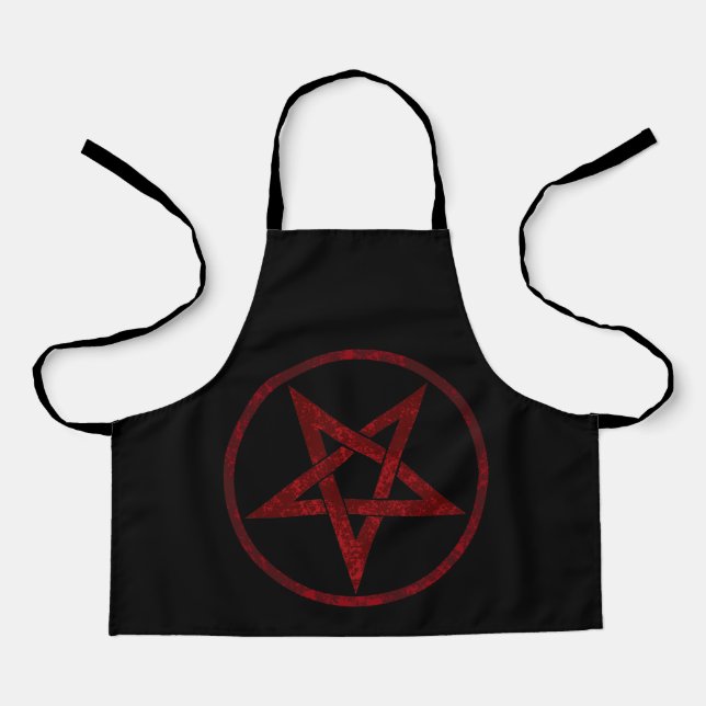 Red Devil Pentagram Schürze (Vorderseite)