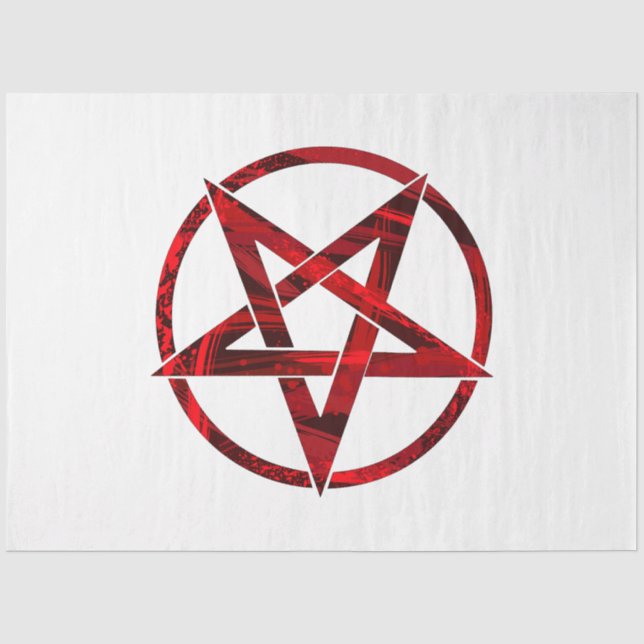 Red Devil Pentagram Seidenpapier (Vorderseite)