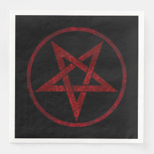 Red Devil Pentagram Serviette