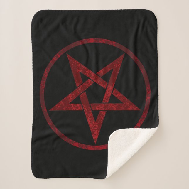 Red Devil Pentagram Sherpadecke (Vorderseite)