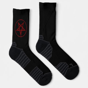 Red Devil Pentagram Socken