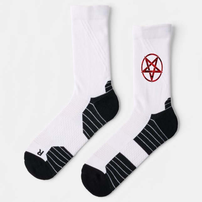 Red Devil Pentagram Socken (Links)