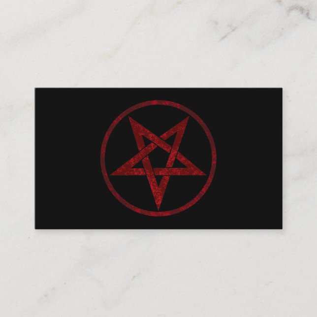 Red Devil Pentagram Telefonnummerkarte (Vorderseite)