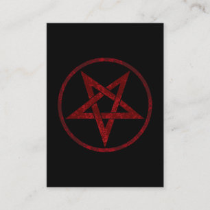 Red Devil Pentagram Telefonnummerkarte