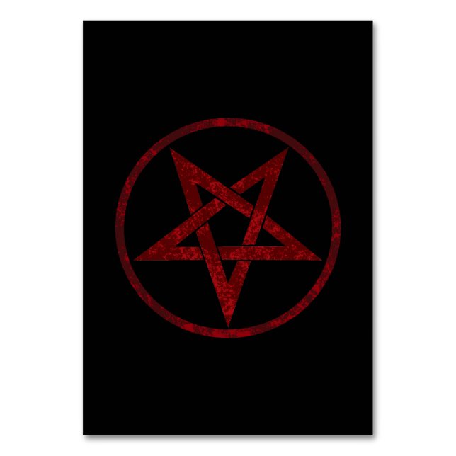 Red Devil Pentagram Tischnummer (Vorderseite)