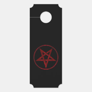 Red Devil Pentagram Türanhänger
