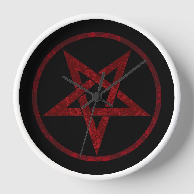 Red Devil Pentagram Uhr (Vorderseite)