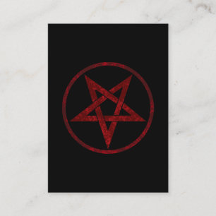 Red Devil Pentagram Visitenkarte