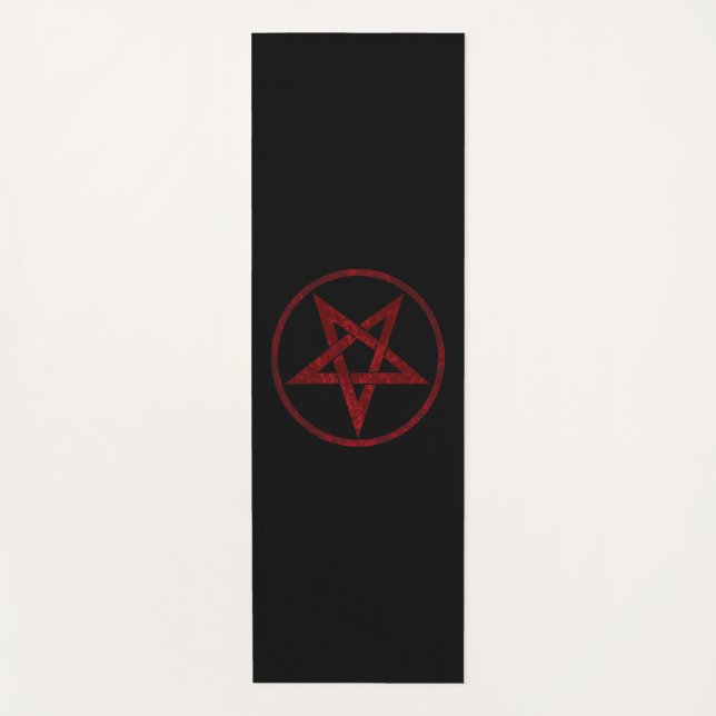 Red Devil Pentagram Yogamatte (Vorderseite)