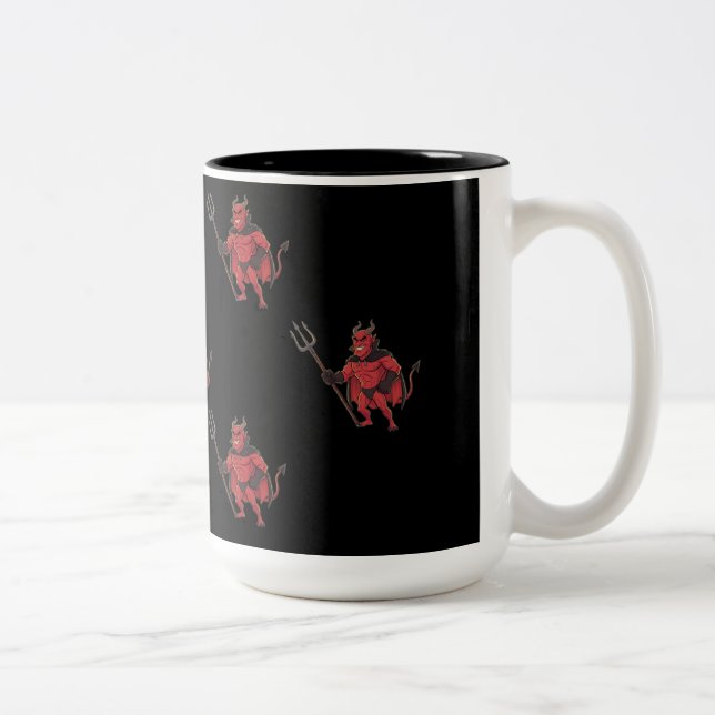 Red Devil Zweifarbige Tasse (Rechts)