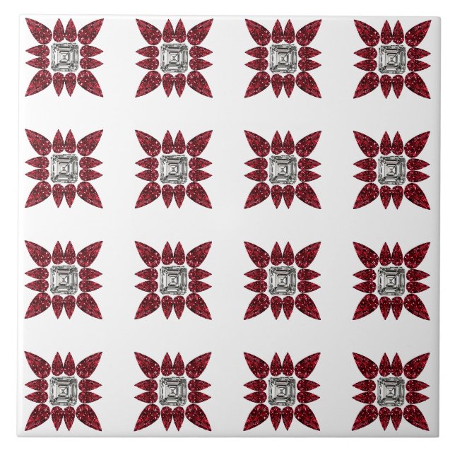 Red Diamond Art Fliese (Vorderseite)