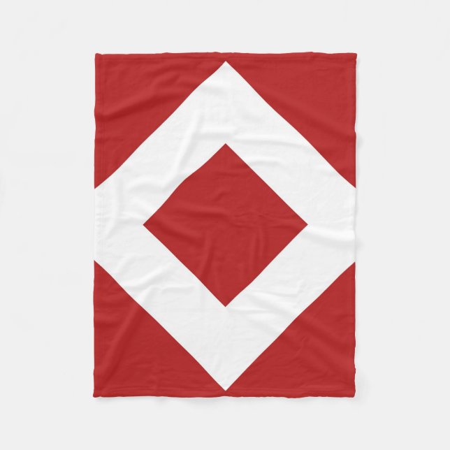 Red Diamond, feine weiße Grenze Fleecedecke (Vorderseite)