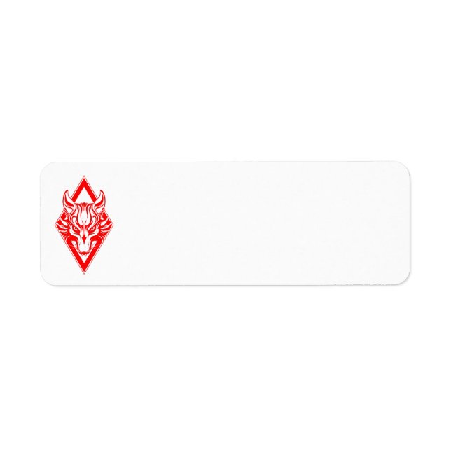Red Diamond Wolf Face Graphic (Vorne)