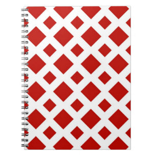 Red Diamonds on White Notizblock