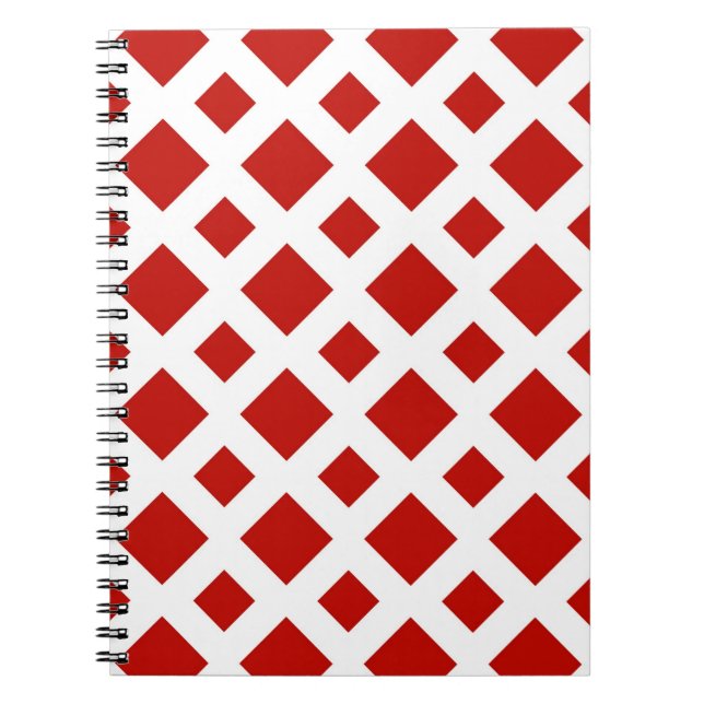 Red Diamonds on White Notizblock (Vorderseite)