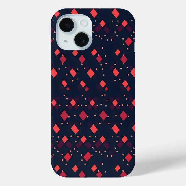 Red Diamonds Pattern Case-Mate iPhone Hülle (Rückseite)