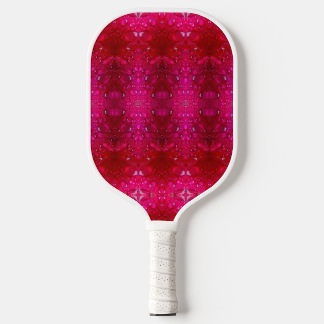 Red Dianthus Ikat Pickleball Schläger (Vorderseite)