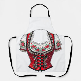 Red Dirndl Top Ten zum Volksfest Schürze