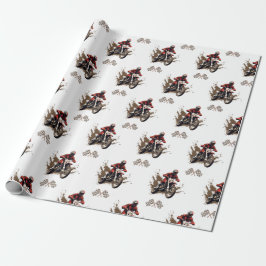 Red Dirt Bike Birthday Wrapping Paper Geschenkpapier