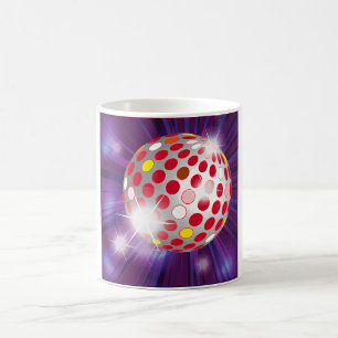 Red Disco Ball Kaffeetasse