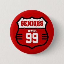 Red Distressed Seniors Road Sign