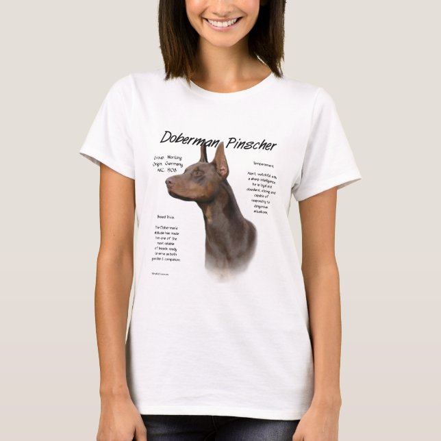 Red Doberman History T-Shirt (Vorderseite)