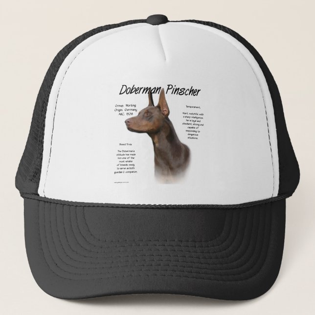Red Doberman History Truckerkappe (Vorderseite)