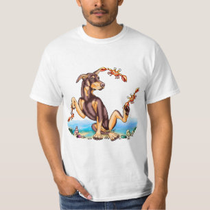 Red Doberman Pinscher Kinda Crabby Tee Shirts