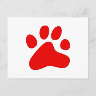 Red Dog Paw Postkarte