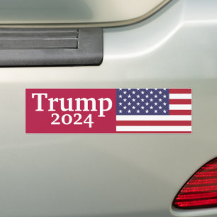 Red Donald Trump 2024 Amerikanische Flagge Autoaufkleber