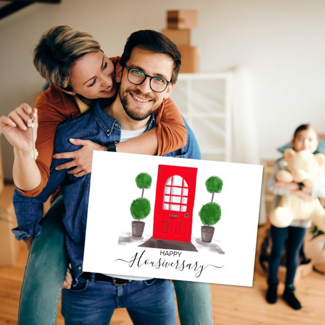 Red Door Happy Housiversary echter Anwesen Agent Karte (Von Creator hochgeladen)