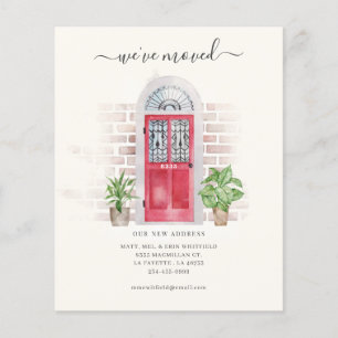 Red Door Wir haben Adressenverschiebung Ankündigun Flyer