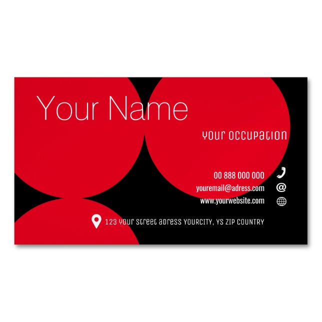 RED DOTS Collection Business Card Magnet (Vorderseite)