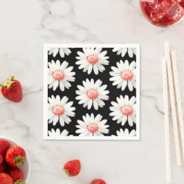 Red Dotted Daisy's Serviette