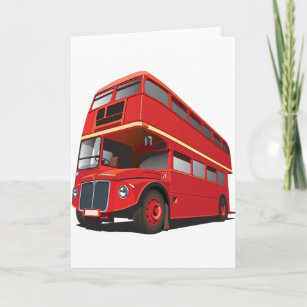 Red Double Decker Bus Grußkarten Karte